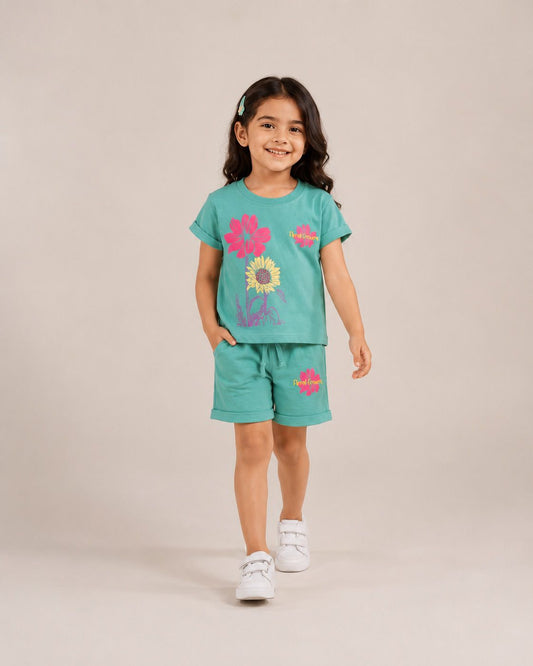 Floral Bloom – Girls 2-Piece Summer Set