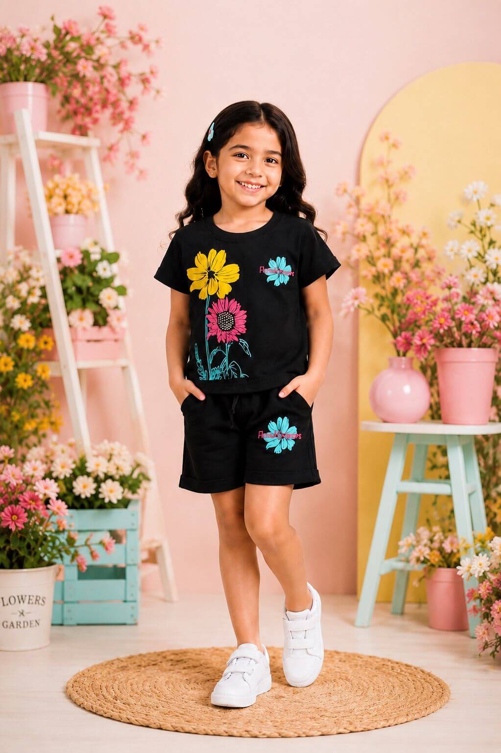 Floral Bloom – Girls 2-Piece Summer Set