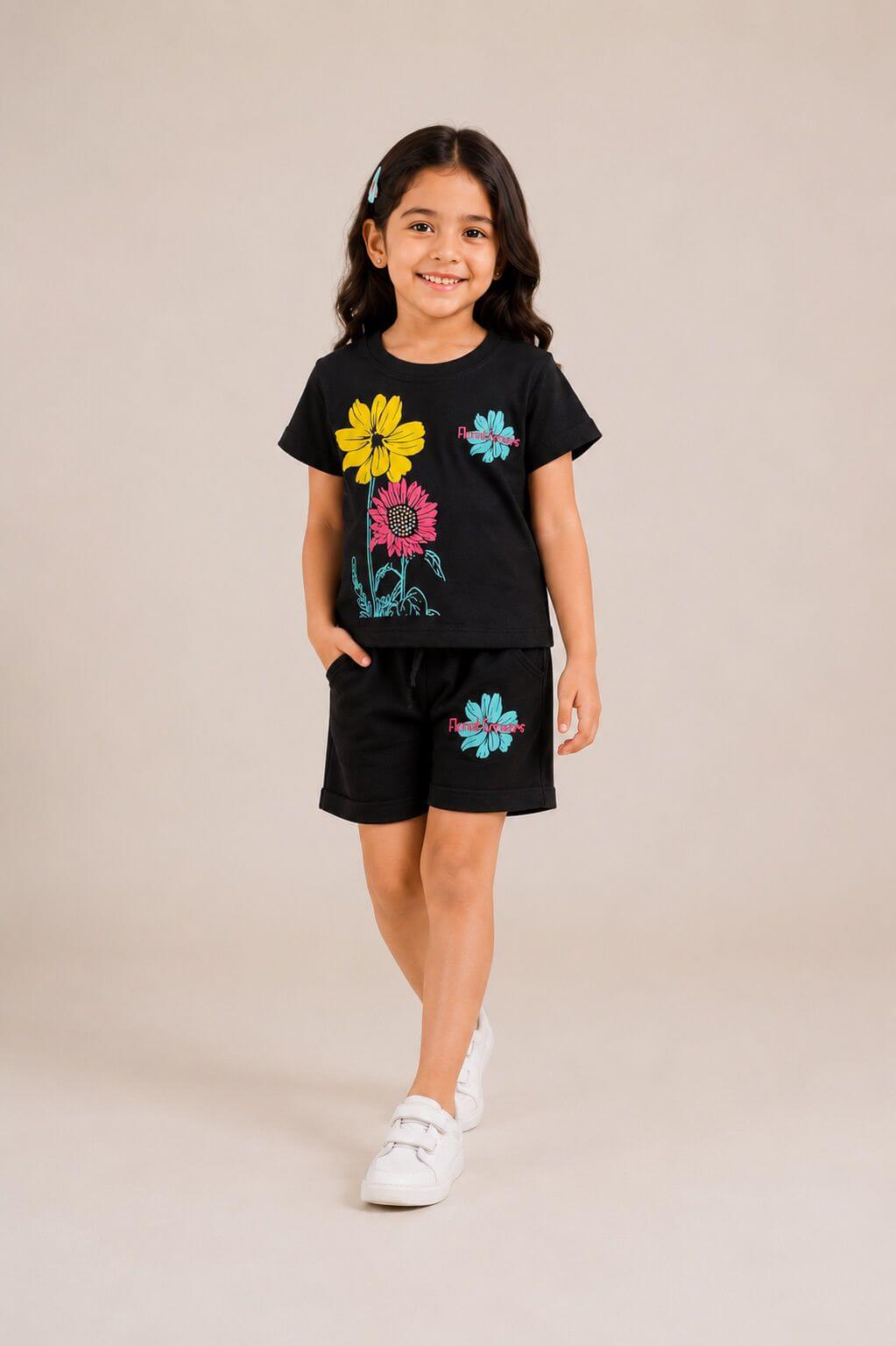 Floral Bloom – Girls 2-Piece Summer Set