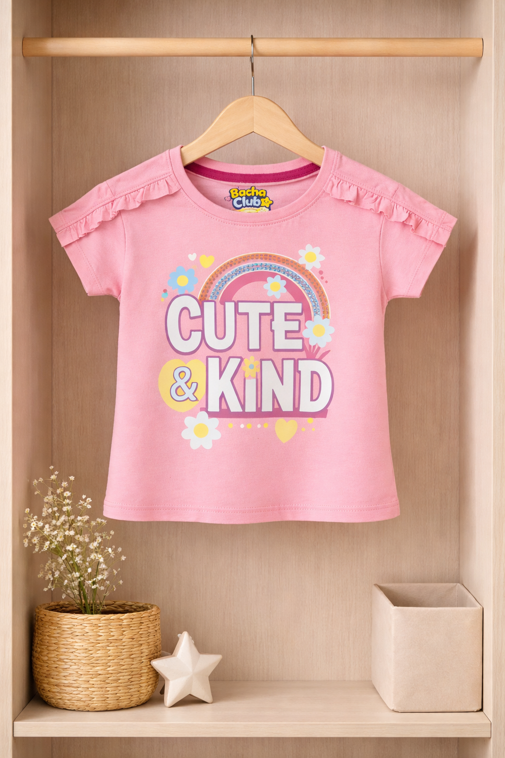 Cute & Kind pink tee