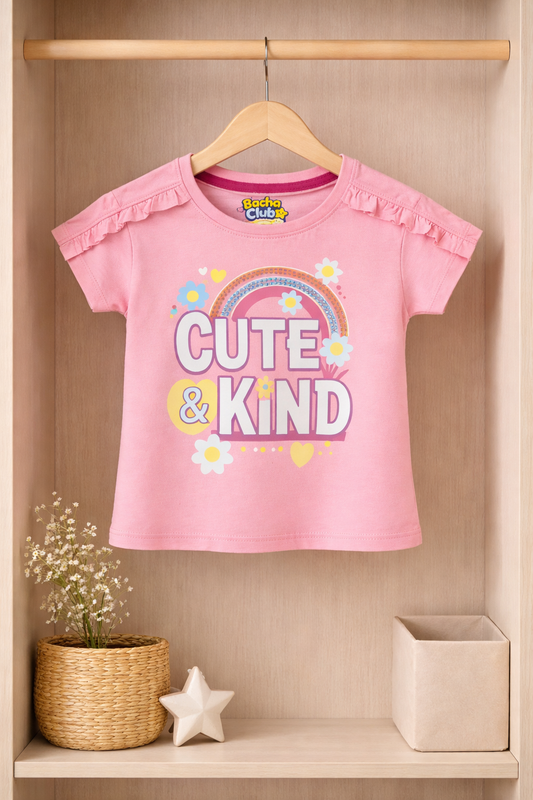 Cute & Kind pink tee