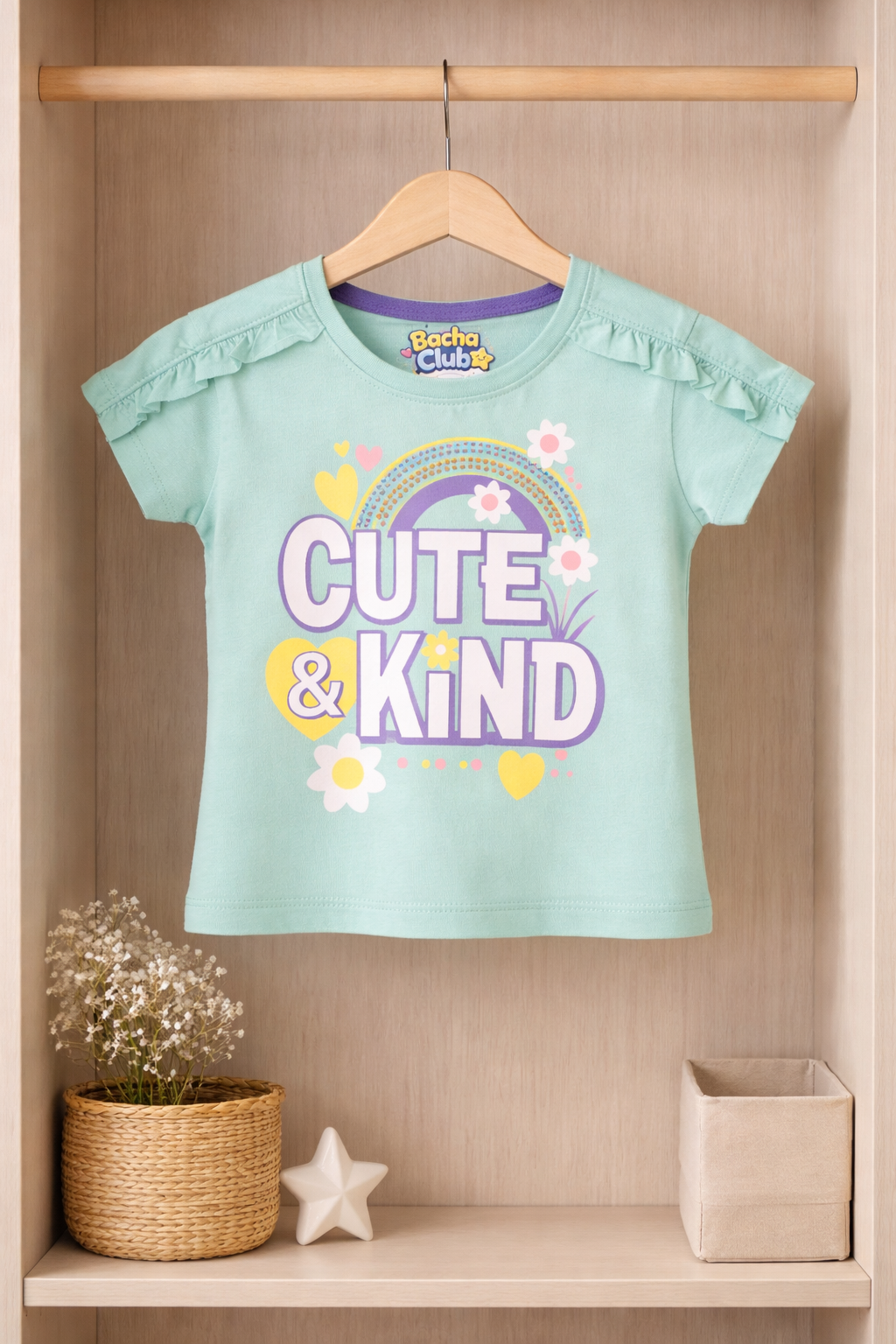 Cute & Kind mint tee