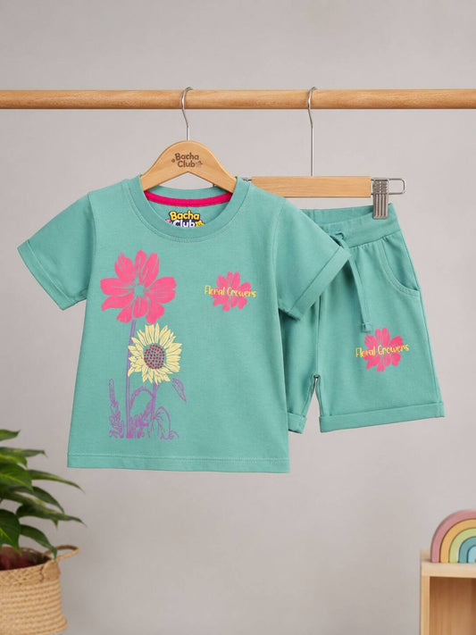 Floral Bloom – Girls 2-Piece Summer Set