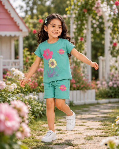 Floral Bloom – Girls 2-Piece Summer Set