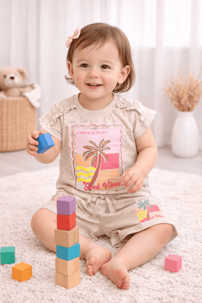 Tropical Summer Two-Piece Set