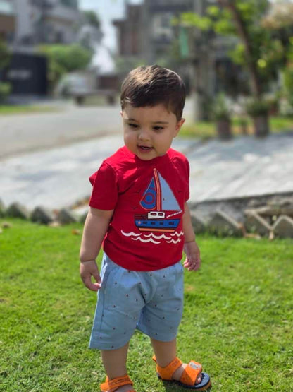 Red ship 2 piece set