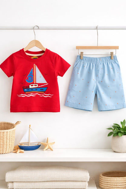Red ship 2 piece set