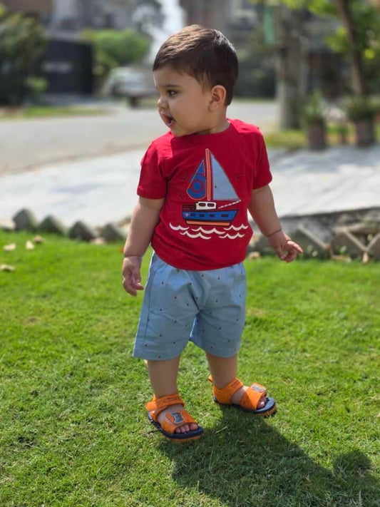 Red ship 2 piece set