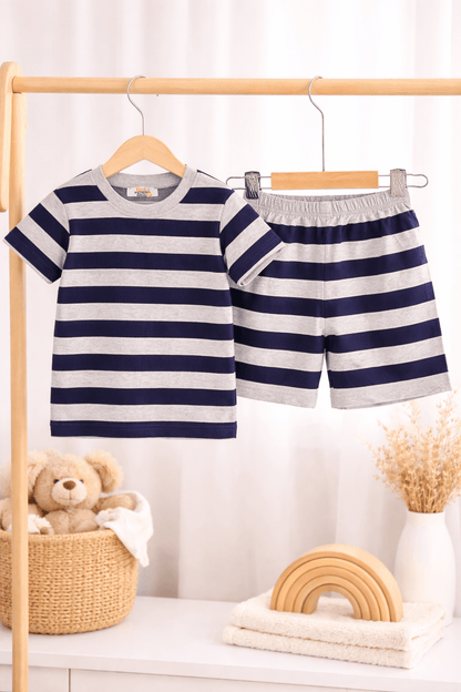 Classic Striped Summer Two-Piece Set
